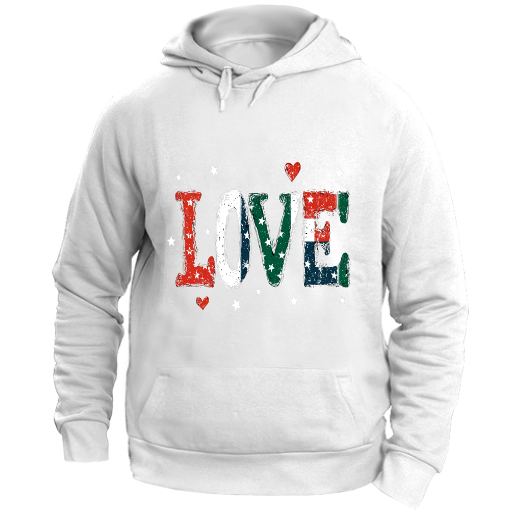 Felpa Unisex con Cappuccio I Love You Pop Art Style Board 55