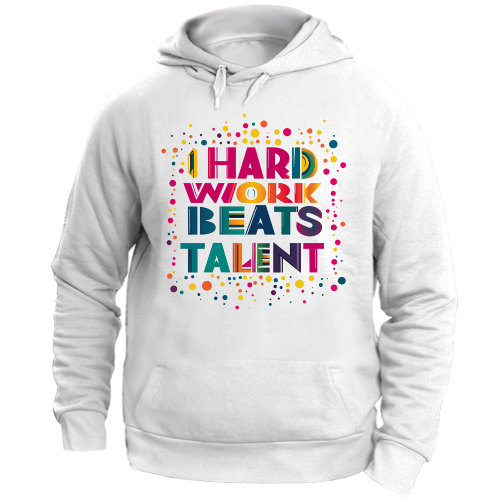 Felpa Unisex con Cappuccio Hard Work Beats Talent Liechtenstein Style