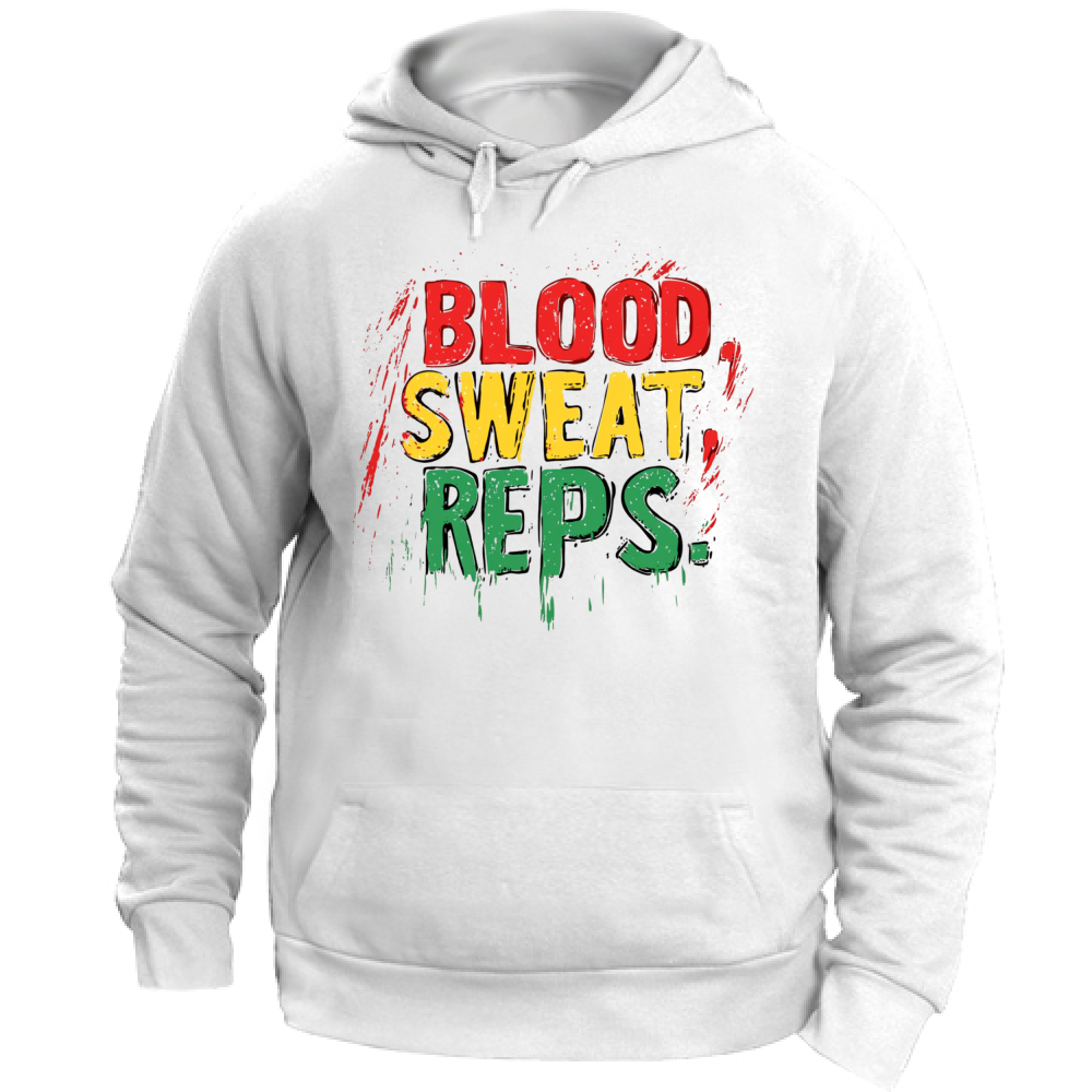 Felpa Unisex con Cappuccio Blood Sweat Reps Haring Style Board 55