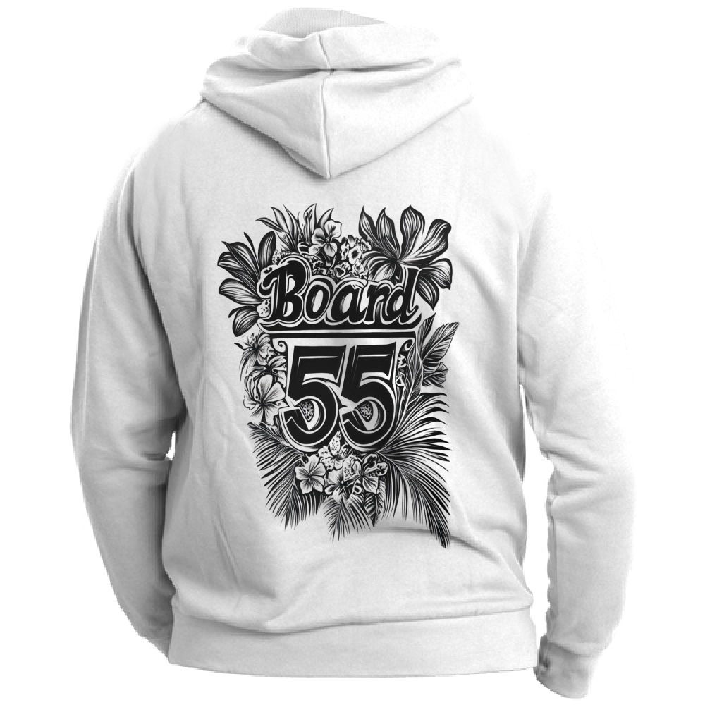 Felpa Unisex con Cappuccio Palms and Flowers Board 55