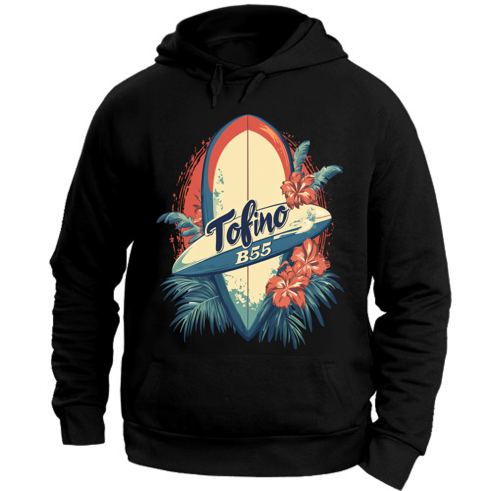 Felpa Unisex con Cappuccio Tofino Board 55