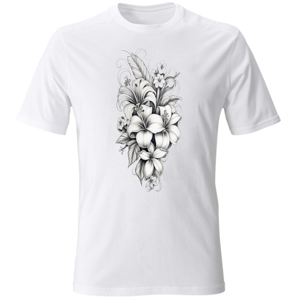 T-Shirt Unisex Hawaiian Flowers Board 55