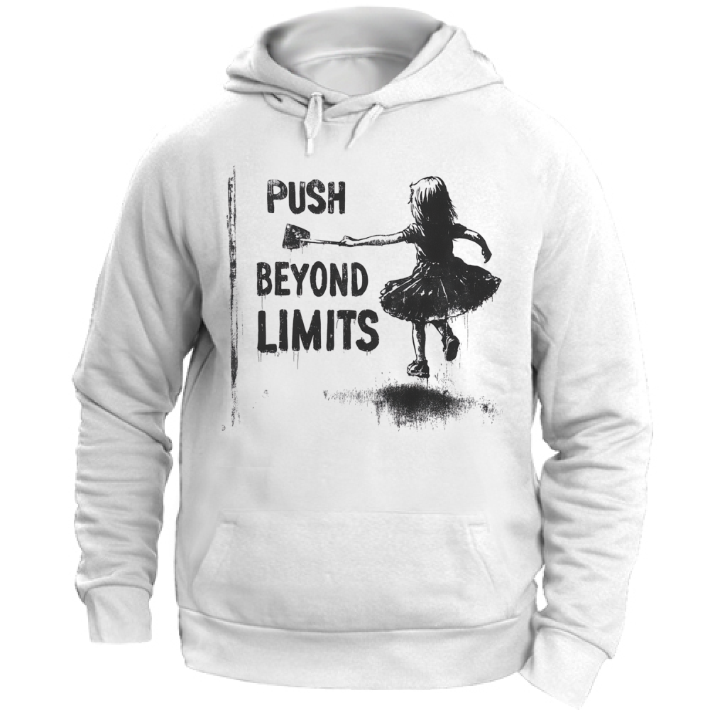 Felpa Unisex con Cappuccio Push Beyond Limits Banksy Style Board 55