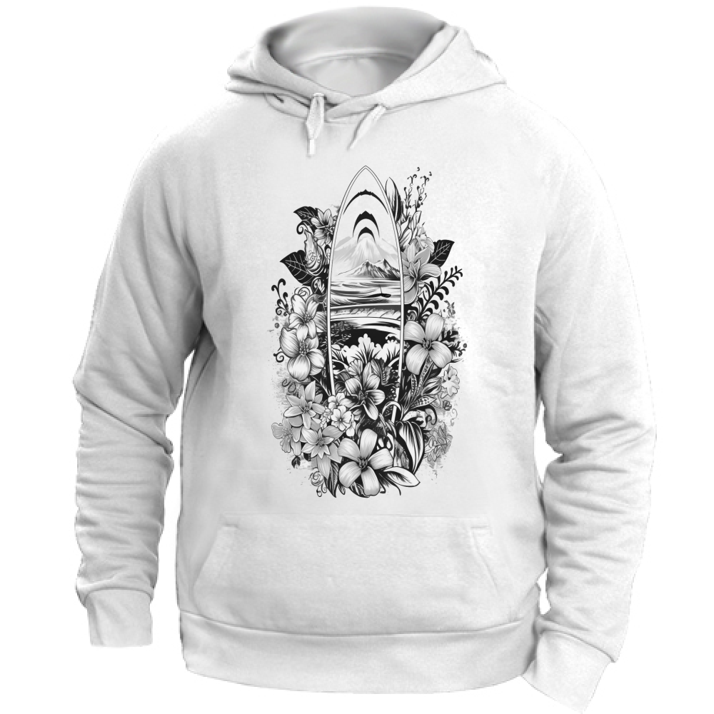 Felpa Unisex con Cappuccio Surf and Palms Board 55