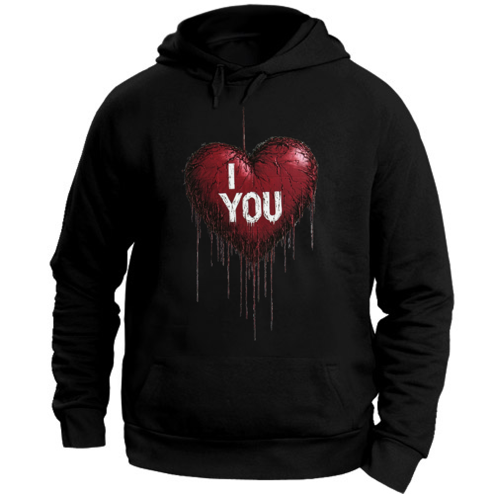 Felpa Unisex con Cappuccio I Love You Banksy Style 8 Board 55