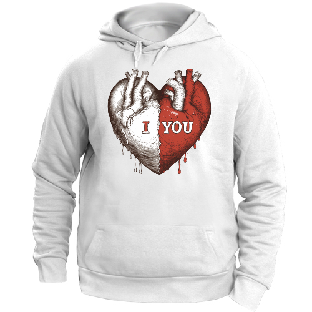 Felpa Unisex con Cappuccio I Love You Banksy Style 5 Board 55