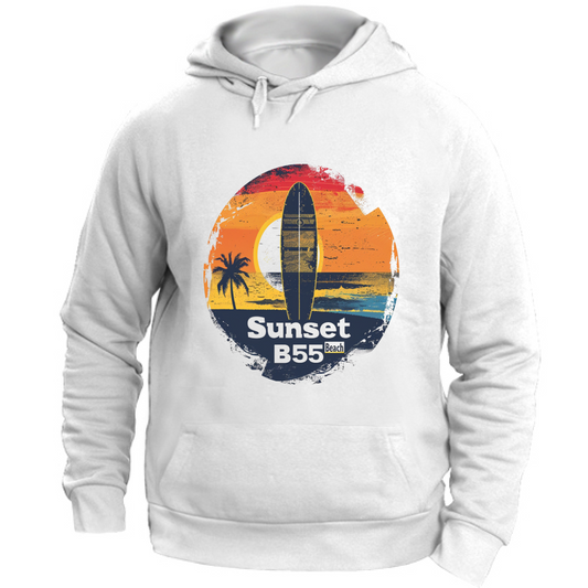 Felpa Unisex con Cappuccio Sunset Beach Board 55