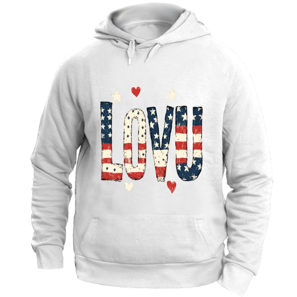 Felpa Unisex con Cappuccio I Love You Pop Art Style 2 Board 55