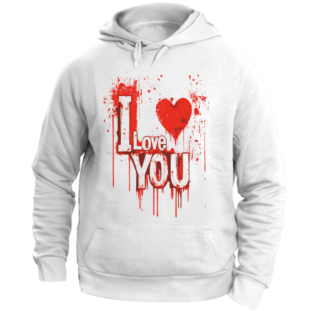 Felpa Unisex con Cappuccio I Love You Banksy Style 3 Board 55