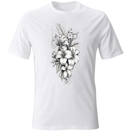 T-Shirt Unisex Hawaiian Flowers Board 55