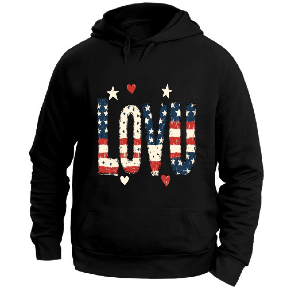 Felpa Unisex con Cappuccio I Love You Pop Art Style 2 Board 55