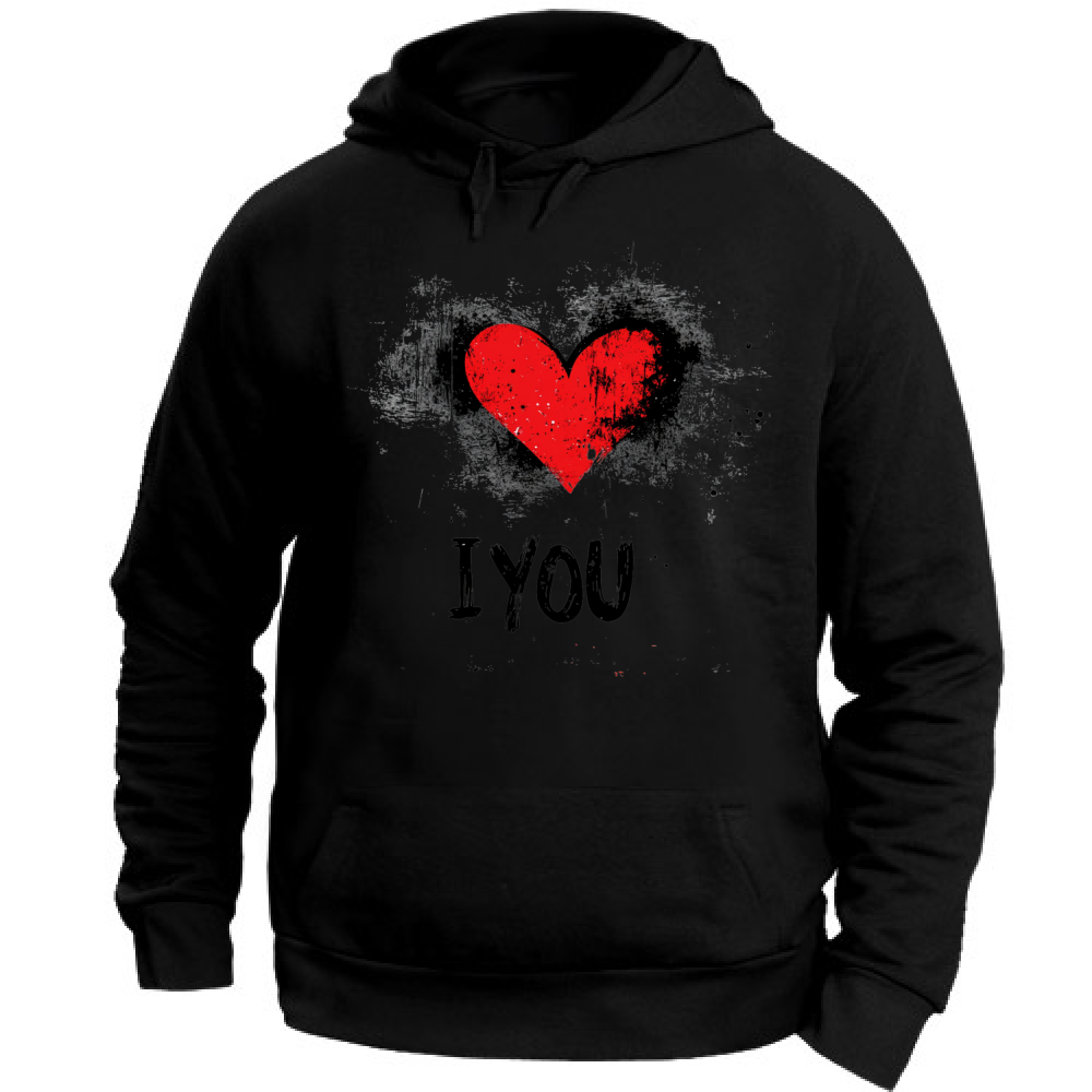 Felpa Unisex con Cappuccio I Love You Banksy Style 2 Board 55